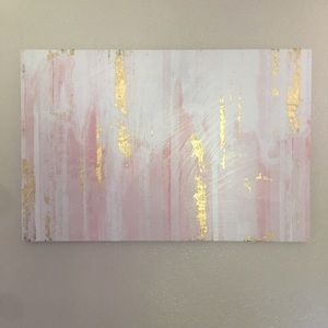 Canvas art pink and gold!!!!